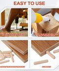 Step-by-step guide using wood dowel pins 3/8 inch by 4 inch straight fluted dowels for crafts, furniture, and DIY projects.