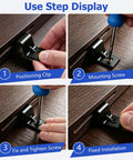 Step-by-step installation of Heavy Duty 28 Pack Black Z Clips For Wood Table Tops Secure Fasteners Galvanized Steel Anti Rust Holders.