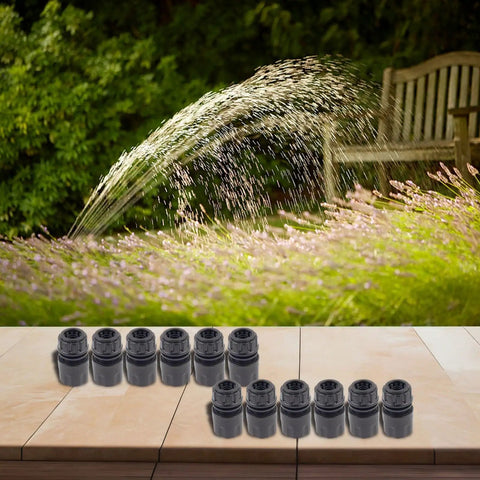 Heavy Duty 12 Pack Garden Hose Repair Kit With Quick Connect Fittings And Leakproof Sealing Pads For Irrigation Car Wash Water Pipe Extensions, black plastic connectors