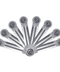 Eight Pack Glider Bearing Arm Brackets Heavy Duty Hardware Rockers With Galvanized Finish, 6.88 Inch Overall Length, 5.5 Inch Hole Spacing, One Quarter Inch Bolt Holes, Durable Weatherproof DIY Install, front view