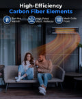 Infrared Wall Mounted Patio Heater With Remote Control, 1500W Instant Heat, Odorless No Propane Needed, Weatherproof IP65 installed outdoors