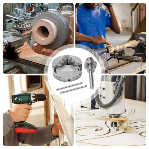 Three Jaw Chuck For Wood Lathe With Self Centering System Ideal For Woodworking CNC And Drills in metal, used on lathe and drill
