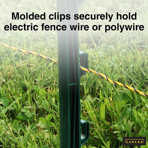 30 Inch Garden Fence Post 25 Pack For Gardens And Temporary Fencing Lightweight Green Posts Great For Boundaries Crowd Control