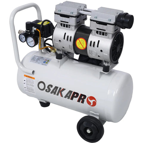 8 Gallon Silent Oil-Free Air Compressor With 1.5HP Motor And Ultra Quiet 70dB Performance For Home Garage Shop Use Featuring 4.0 CFM At 90 PSI Ideal For Nailing Tire Inflation And Spray Painting Tasks