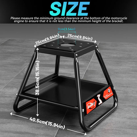 Universal Dirt Bike Stand With Tool Tray Detachable Lift Up To 600 Lbs Fits Most Dirt Bikes Pit Bikes E Dirt And MX
