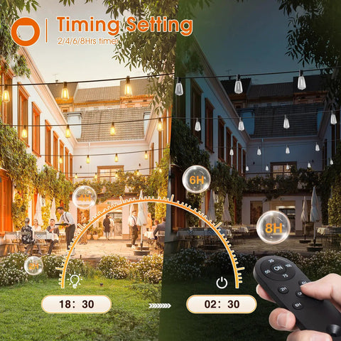 Remote Dimmer Switch For Outdoor String Lights With 300W 2 Hour 4 Hour 6 Hour 8 Hour Timing in cafe setting