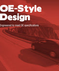 Car driving on coastal road with "OE-Style Design" text for A-35 Multi-Purpose Bearing For Toyota RAV4 Built Beefy With Premium-Grade Steel, Cup And Cone Components