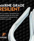 Close-up of Heavy Duty Stainless Steel Wire Rope Thimbles 1/8 Inch Marine Rigging for anchoring and loops.