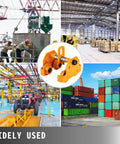 3 Ton Beefy Heavy Duty Manual Trolley Crane Lift For I Beam Push Track Roller Trolley With Dual Wheels in industrial use