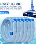 Six Pack Pool Cleaner Hose Replacement Kit for MX6 MX8, 39 Inch Length Each, Twist Lock Hose Replacement Parts, R0527700 Compatible