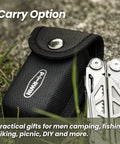 13 In 1 Multitool Pliers Kit With Safe Locking Carabiner And Sheath For Fishing And Camping on grass