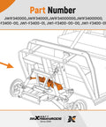 Diagram of Heavy Duty Golf Cart Steering Rack And Pinion Gear Box JW1F340000 for Yamaha G29 2007-2016 with tie rod ends.