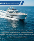 Luxury yacht gliding over ocean waters with Starter Fuse 90 Amp Replacement For MerCruiser Marine Engines.