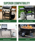 4Ft Propane Regulator With Hose For Low Pressure 0-1 Psi Outdoor Grills Heaters Pits And Griddles with various compatible setups
