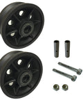 Heavy Duty V Glgrave Caster Wheels In Four Five Six Or Eight Inch Sizes Featuring Hardened Ball Bearings for sliding gates and carts.