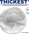 Close-up of 50 Pack Extra Large 20x20 Inch Commercial Cold Brew Coffee Filters For 5 Gallon Systems, showcasing filter thickness.
