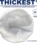 100 Pack Commercial Cold Brew Coffee Filters 20 By 20 For 5 Gallon Capacity Cold Brew Makers shown with thick material.