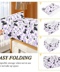 Heavy Duty Foldable Storage Bin With Secure Flip Top Lid And Sturdy Handles For Bedroom Organization features easy folding and playful dog design.