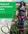 Throttle Cable Replacement For Front Tine Tillers And Cultivators Fits Versa 20015 And Vector Models, woman using tiller