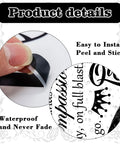 Close-up of Feel Good Vibe Inspirational Quotes Wall Decals Set showing peelable vinyl with crown design.