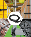 Beefy 24 Inch Cable Ties Pack Of 50 With 200 Lbs Tensile Strength, securing items in various outdoor settings, UV resistant.