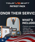 Game Ready Tour V6 Shift Rangefinder With Slope Compensation, 1300 Yard Range, with case, coin, and accessories, Patriot Pack