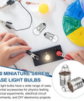 Killer 4 Pack E10 Miniature Screw Base Light Bulbs For Model Kits And Electronics 2.2 Volt Warm Yellow Glow 0.55 Watt Durable Glass on testing setup.
