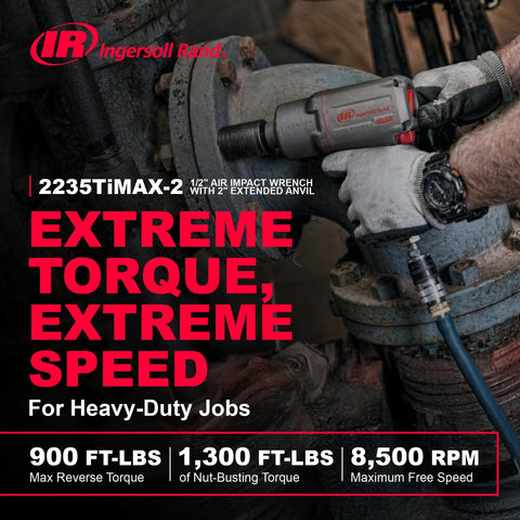 Heavy Duty Half Inch Drive Air Impact Wrench Smashes Out 1350 Foot Pounds Of Badass Torque With A Long Extended Anvil Built For Serious Garage Hustle