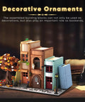 Magical House Bookend Kit With Over 1400 Building Blocks DIY Miniature House Model For Bookshelf in decorative setting.