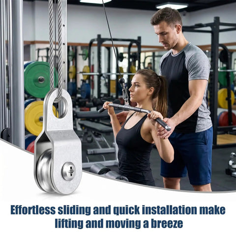 Open Pulley System Snatch Block With Bearing for Smooth Rope Feeding Set of 20 Small Single Pulleys Quiet Operation Great for DIY Lifting Rigging Clotheslines and Light Hauling gym cable pulley with steel rope