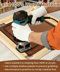 Heavy Duty Solid Wood Router Jig For Cutting Boards, Adjustable Inch Scale Guide used on solid wood material.