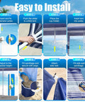 Installation steps for Eight By Eight Foot Beach Cabana Tent With Sun Shield UPF 50 Plus Foldable Outdoor Canopy Detachable Side Wall