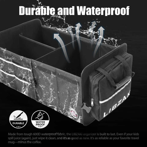 Grab And Go Trunk Storage Organizer For Cars SUVs And Trucks Collapsible Multi Size System With Medium 63L Or Compact 32L in Black