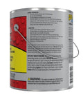 Side view of a 1 gallon can of Liquid Rubber Coating Sealant For Waterproof, Flexible, UV Resistant Protection with instructions visible.