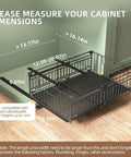 Kick Pantry Chaos To The Curb With This 2 Pack Expandable Pull Out Cabinet Organizer showing dimensions for deep drawers.