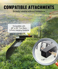 Tow Behind Landscape Rake 60 Inch Dethatcher With 21 Steel Coil Tines for 48 Inch or 60 Inch Toolbars Attachment