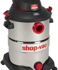12 Gallon Stainless Steel Wet Dry Vacuum With 5.5 Peak HP Power For Garage, Workshop And Basement Cleanup, front view