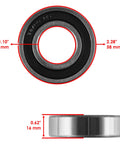 Rear Wheel Bearings And Seals Kit For Yamaha YZF R6 2003 2014 Wide Compatibility With R1 And R6 Models, showing dimensions