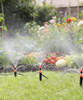 25 Adjustable Drip Irrigation Emitters For Quarter Inch Hose 360 Degree Water Flow Stake Drippers watering garden