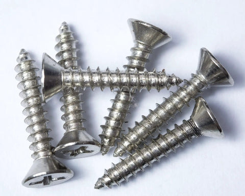 Top Shelf Gauge 4 By One Half Inch 304 Stainless Steel Wood Screws With A Smooth Phillips Drive and Deep Cut Fine Threads.