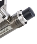 Built Tough Air Powered 18 Gauge L Cleat Flooring Nailer With Non Marring Base Plates close-up of tool handle and air connection.