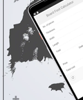 Smartphone displaying the Board Foot Calculator Tool for Lumber Yard Management featuring instant estimations.