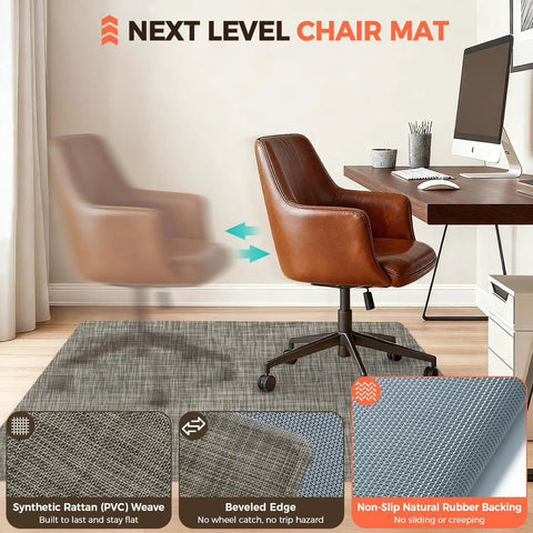 35 By 47 Inch Office Chair Mat For Hardwood Floors Heavy Duty Computer Desk Floor Protector with Non-Slip Surface