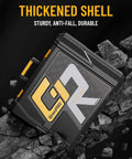 GearPro tool case with thickened shell, anti-fall, durable design, placed on rocks