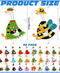 Goose Diamond Painting Magnets Set For Fridge 30 Pieces featuring colorful designs and measurements