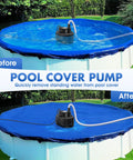 Automatic Pool Cover Pump With Water Sensor For Above Ground Pools, No Fuss Sump Pump For Pool Draining, Water Removal Kit