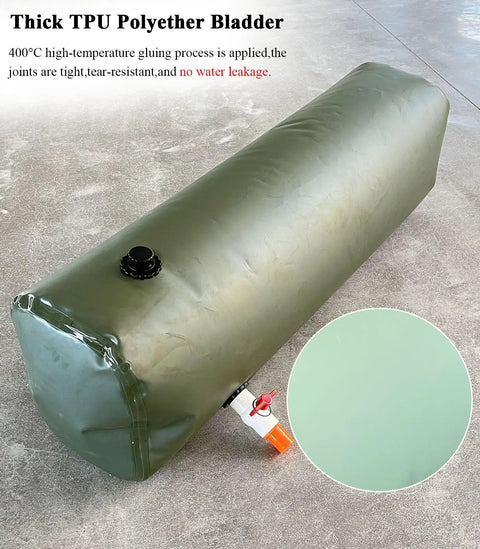 Heavy Duty Large Capacity Water Tote For Outdoor Garden Farm And Emergency Cistern With Spout Valve And Faucet Hose Connection shown