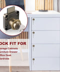Top Shelf Cabinet Locks With Keys For Desk Drawers And Office Furniture Dead Simple Install Latch shown in close-up view.