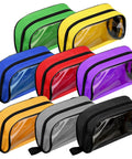 Oudain 8-pcs first aid bag set, 8 colors, zippered pouches with transparent window for medical kit storage.
