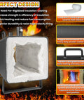 Beefy Portable Propane Gas Forge With Double Burner 2600F Forging Furnace for blacksmithing featuring insulation and steel design.